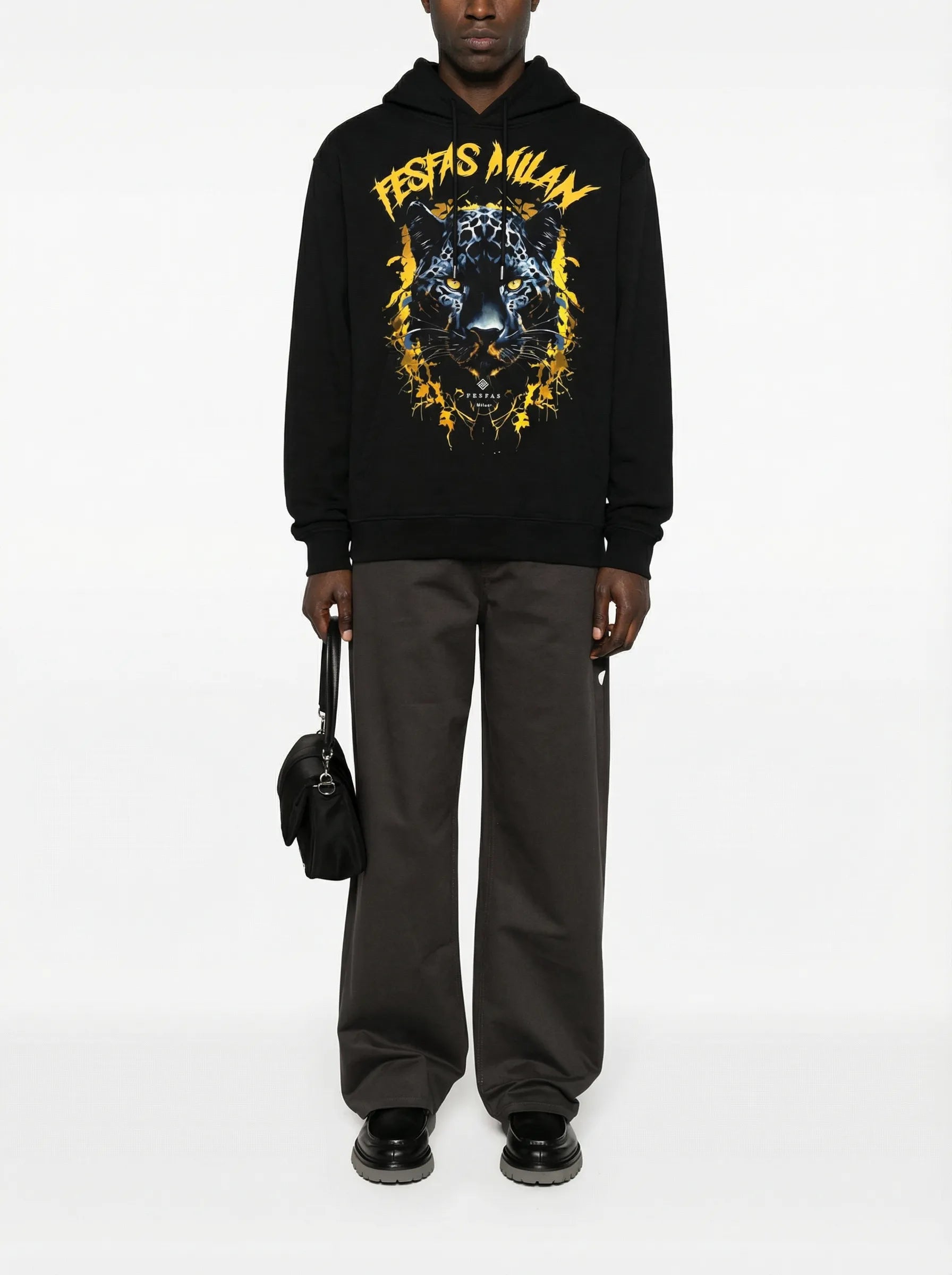 FesFas jaguar-print Hoodie | Black | Men
