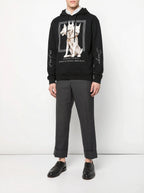 FesFas Headed Dog-print Hoodie | Black | Men
