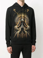FesFas God-print Hoodie | Black | Men