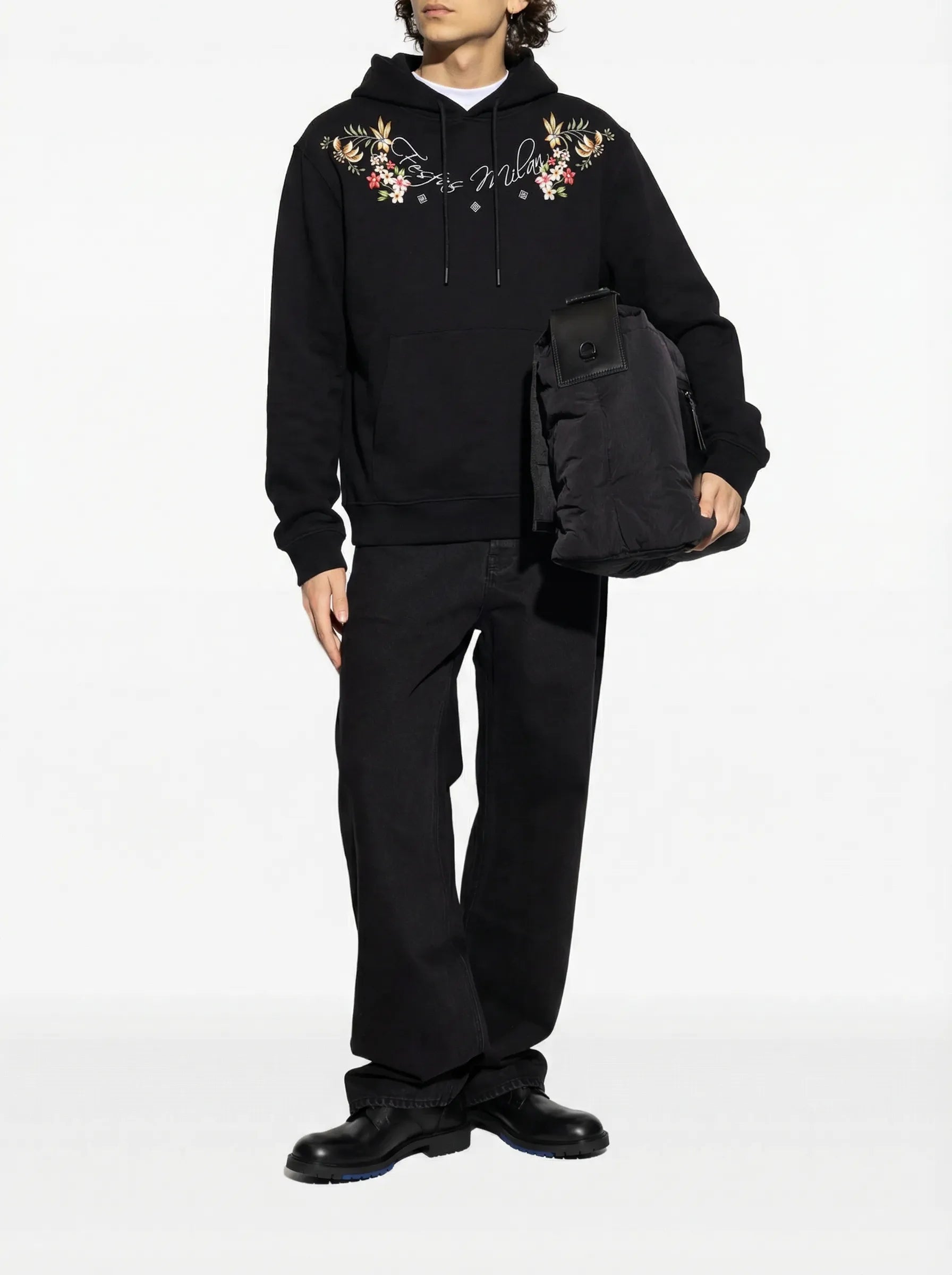 FesFas flower-print Hoodie | Black | Men
