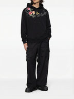 FesFas flower-print Hoodie | Black | Men