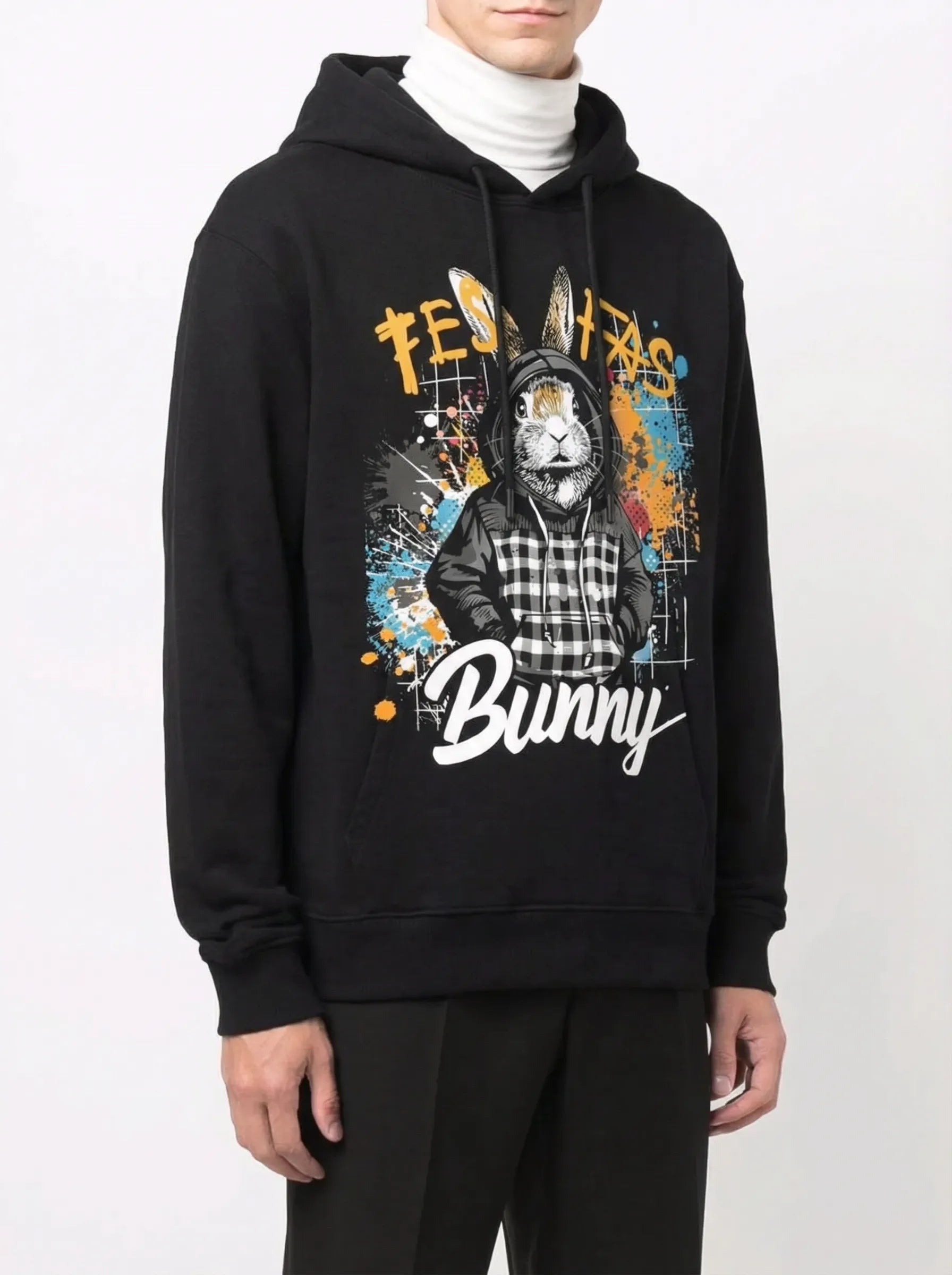 FesFas rabbit-print Hoodie | Black | Men