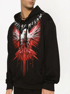 FesFas red eagle-print Hoodie | Black | Men