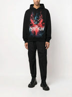 FesFas dark oni fusion-print Hoodie | Black | Men
