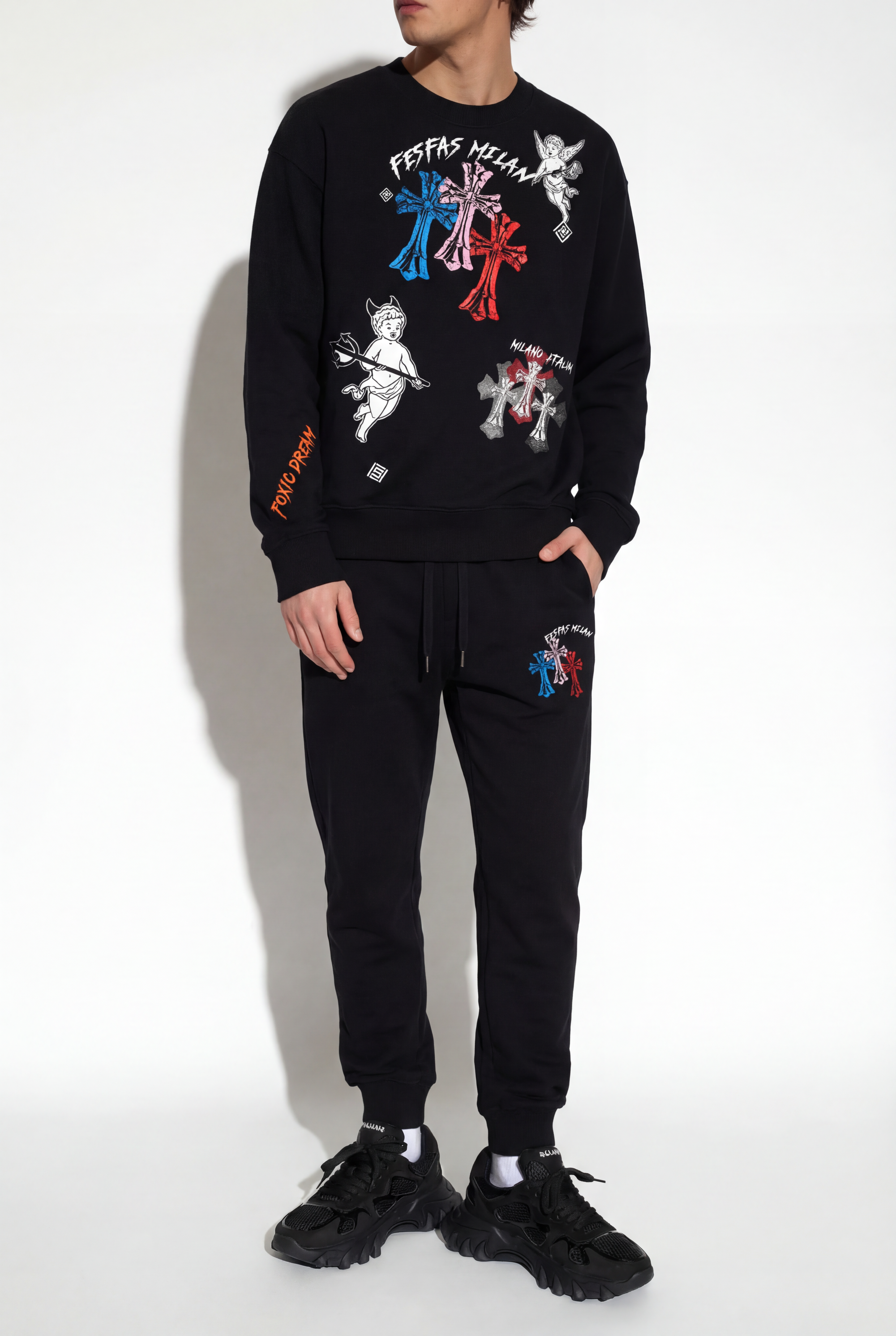 FesFas graphic-print Sweatshirt Set | Black | Men