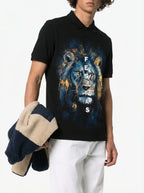 FesFas Lion-print | Áo Polo | Nam | Màu Đen