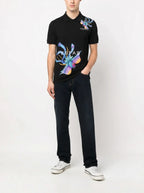 FesFas Peacock-print | Áo Polo | Nam | Màu Đen