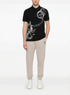 FesFas Peacock-print | Áo Polo | Nam | Màu Đen
