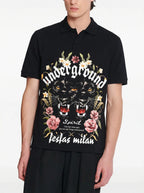 FesFas Panther-print | Áo Polo | Nam | Màu Đen