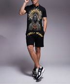 FesFas goddess-print | Bộ Polo | Nam | Màu Đen