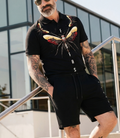 FesFas dragonfly-print | Bộ Polo | Nam | Màu Đen