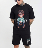 FesFas cute boy-print | Bộ T-Shirt | Nam | Màu Đen