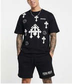 FesFas cross-print | Bộ T-Shirt | Nam | Màu Đen