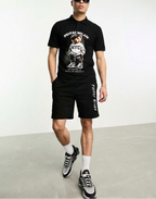 FesFas sport bear-print | Bộ Polo | Nam | Màu Đen