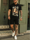 FesFas cloud horse-print | Bộ Polo | Nam | Màu Đen