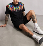 FesFas colorful feathers-print | Bộ T-Shirt | Nam | Màu Đen