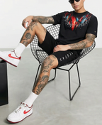 FesFas red feathers-print | Bộ T-Shirt | Nam | Màu Đen