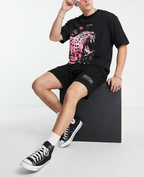 FesFas pink jaguar-print | Bộ T-Shirt | Nam | Màu Đen