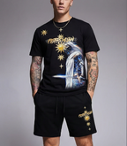 FesFas knight-print | Bộ T-Shirt | Nam | Màu Đen