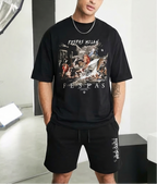 FesFas graphic-print | Bộ T-Shirt | Nam | Màu Đen