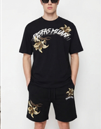 FesFas lily-print | Bộ T-Shirt | Nam | Màu Đen