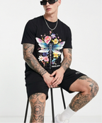 FesFas colorful dragonfly-print | Bộ T-Shirt | Nam | Màu Đen