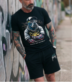 FesFas bulldog-print | Bộ T-Shirt | Nam | Màu Đen