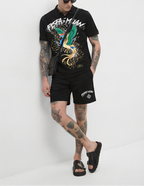 FesFas peacock-print | Bộ Polo | Nam | Màu Đen
