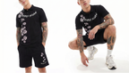 FesFas flowers-print | Bộ Polo | Nam | Màu Đen
