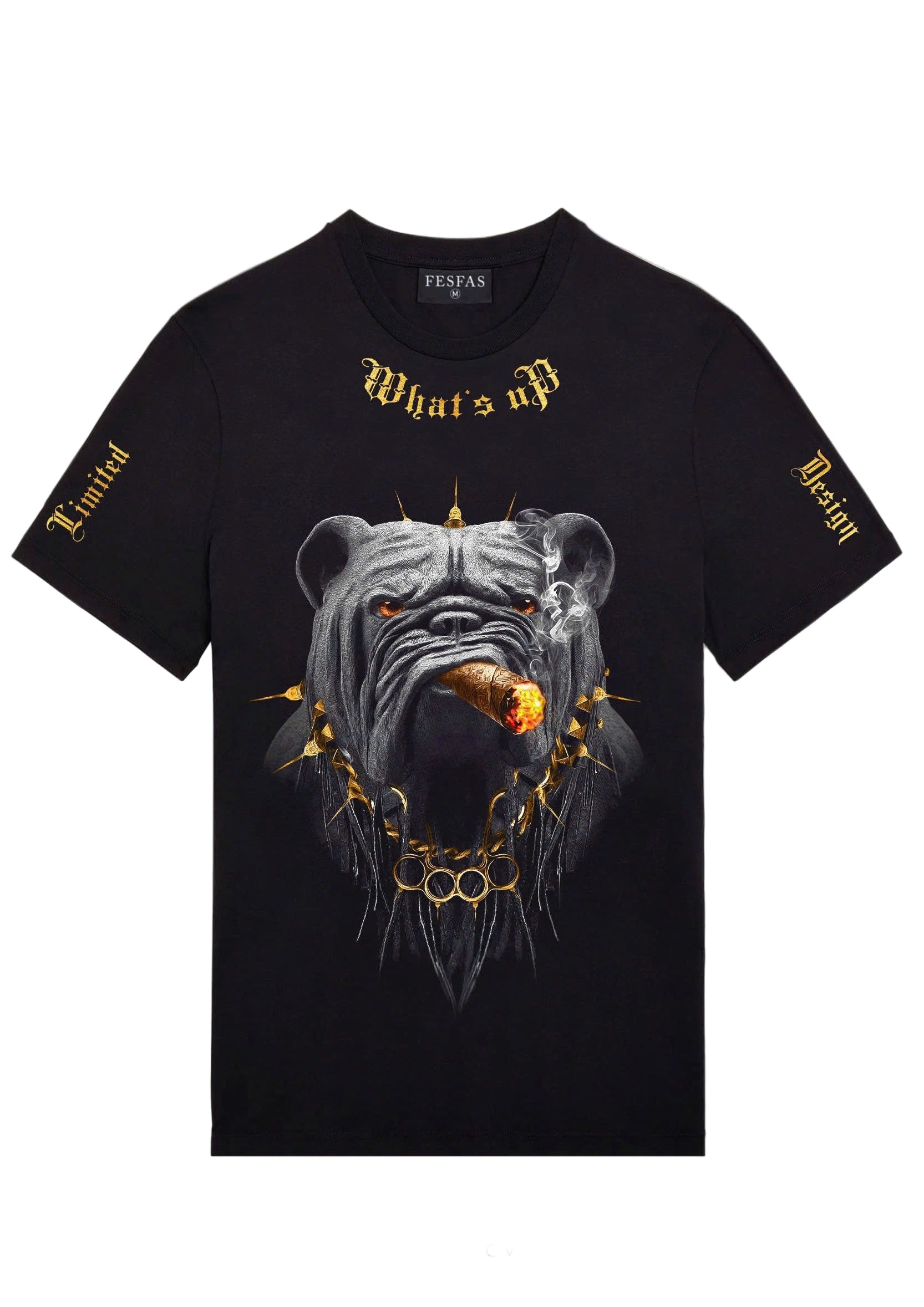FesFas bulldog-print | Áo Thun | Nam | Màu Đen