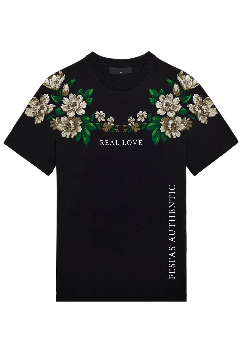 FesFas flowers-print | Áo Thun | Nam | Màu Đen