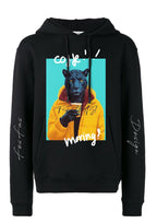 FesFas Hot Panther-print Hoodie | Black | Men