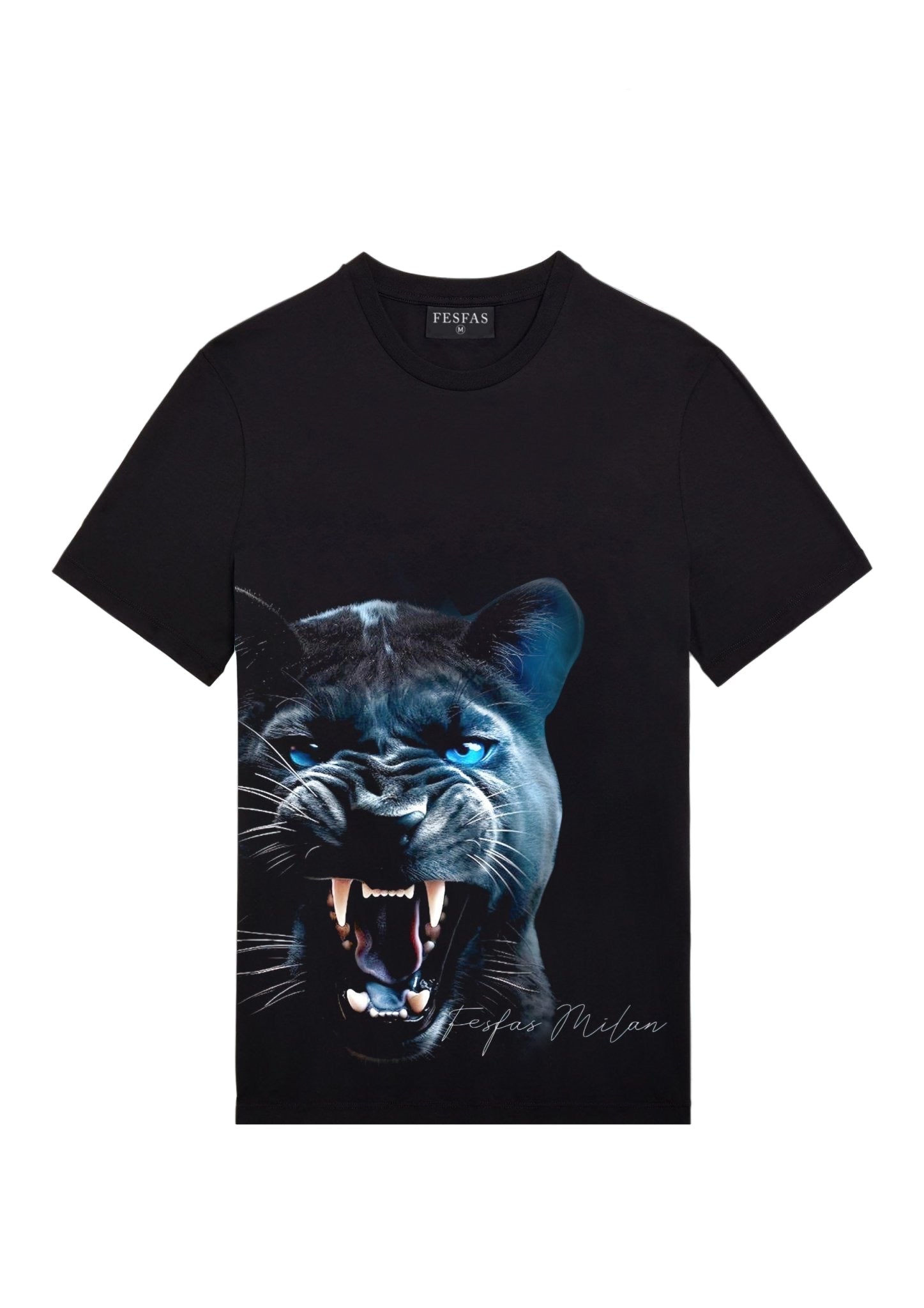 FesFas Panther-print | Áo Thun | Nam | Màu Đen