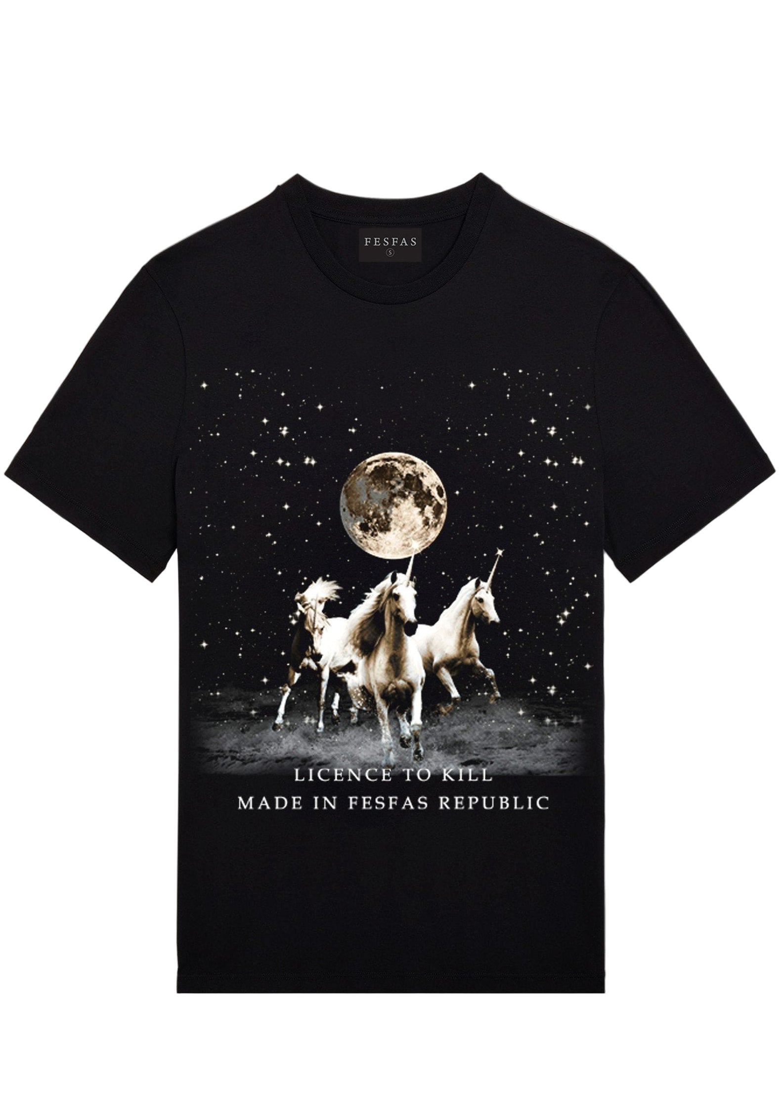 FesFas horse-print | Áo Thun | Nam | Màu Đen