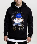 FesFas Hiphop Bear-print Hoodie | Black | Men