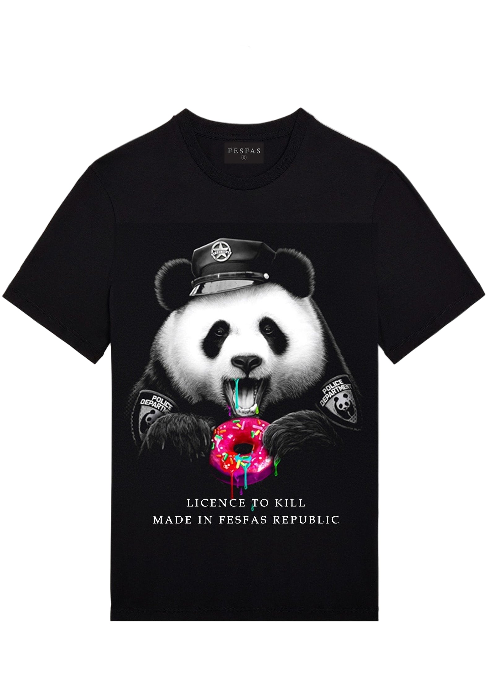 FesFas Panda-print | Áo Thun | Nam | Màu Đen