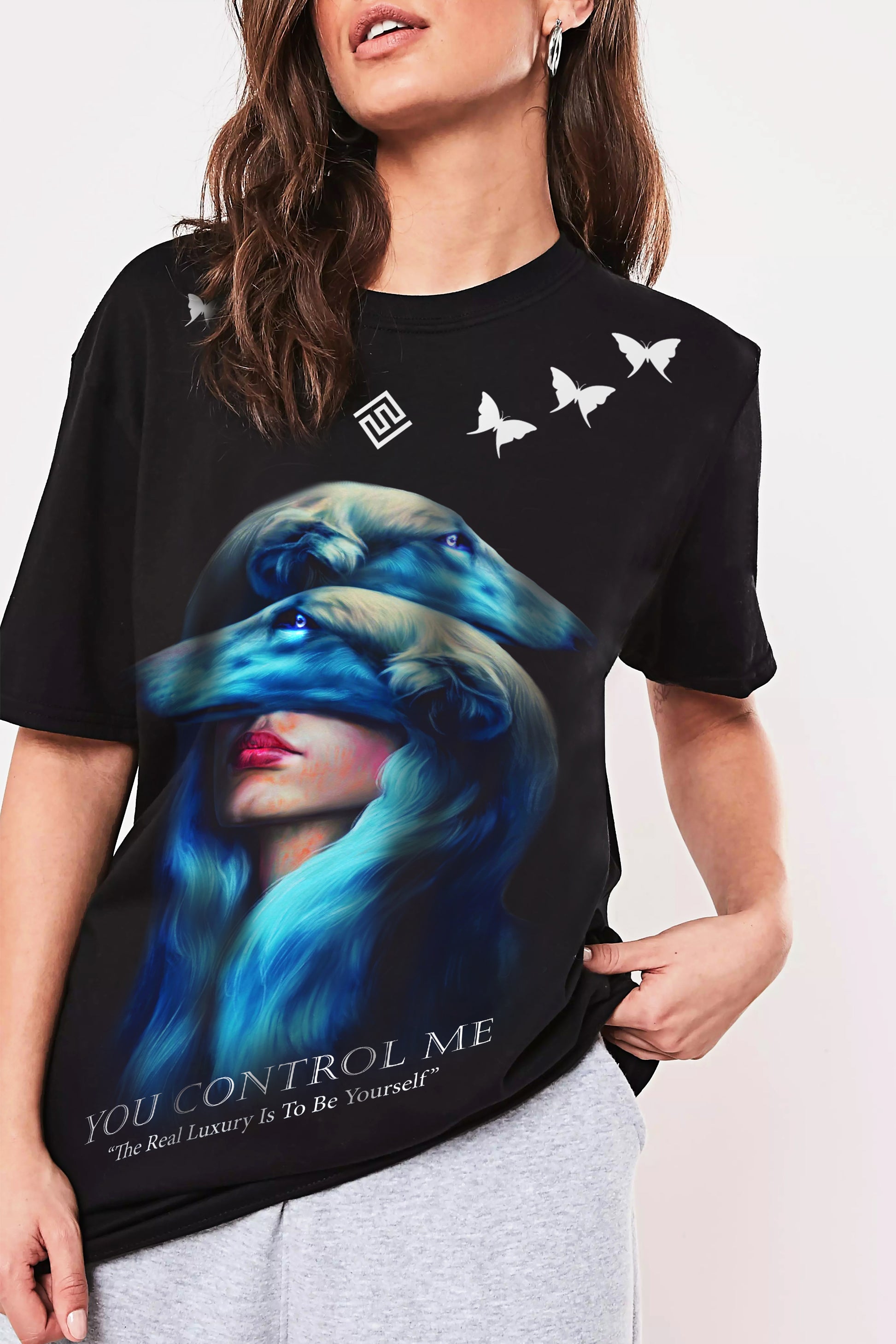 FesFas borzoi-print | Áo Thun | Nam | Màu Đen