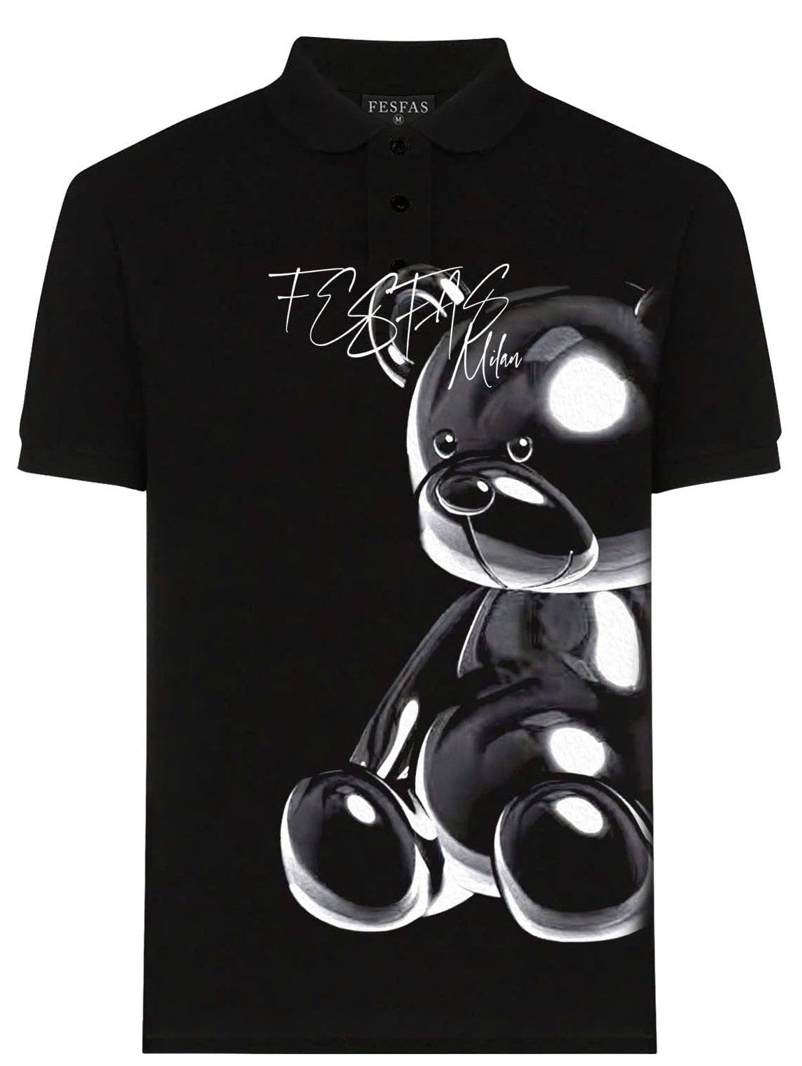 FesFas bear-print | Áo Polo | Nam | Màu Đen