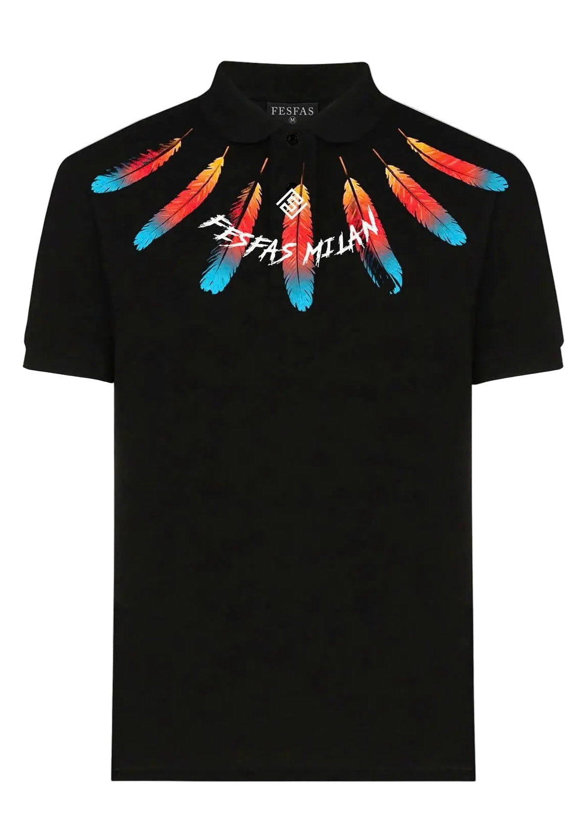 FesFas feather-print | Áo Polo | Nam | Màu Đen