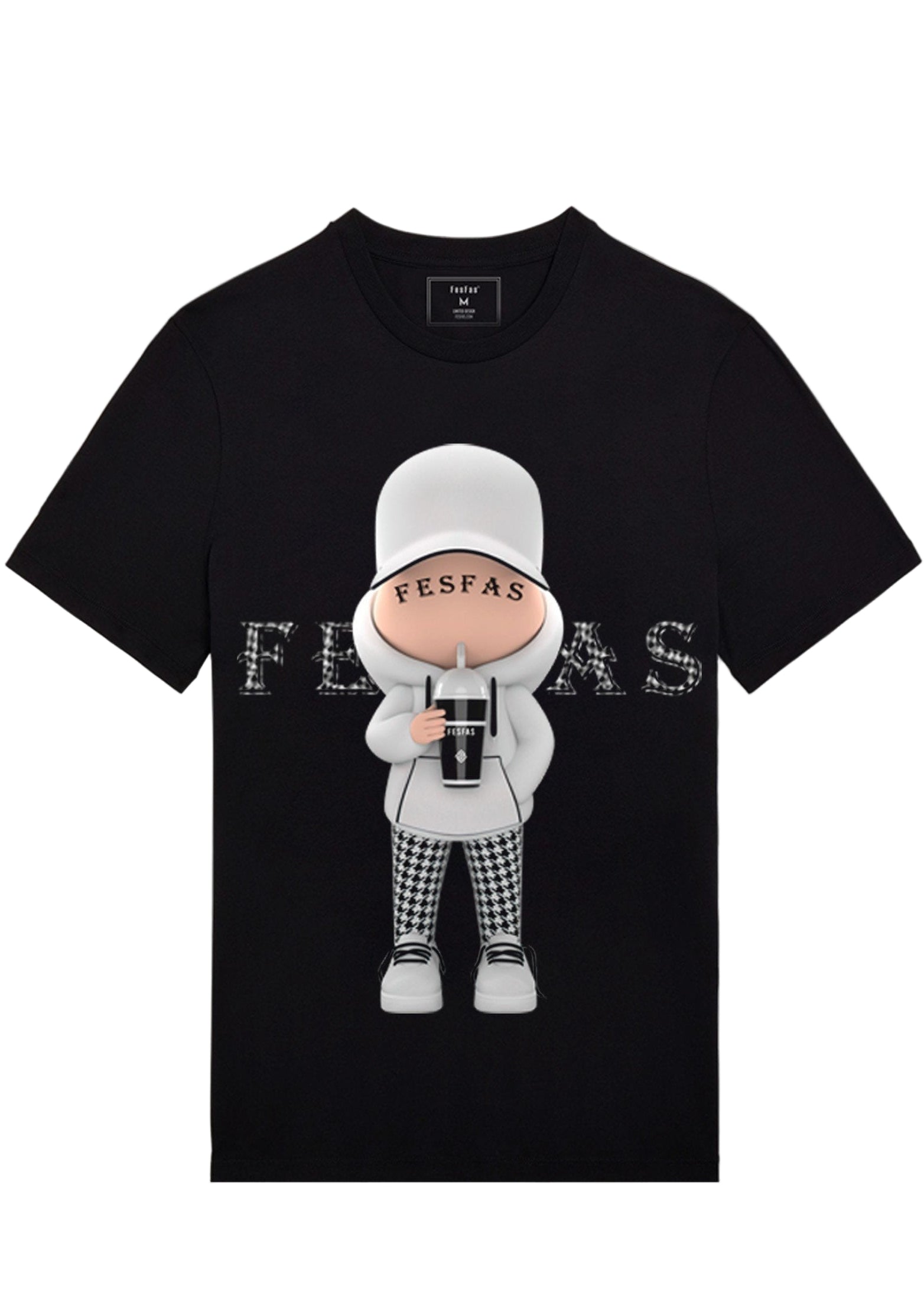 FesFas Cool Boy-print | Áo Thun | Nam | Màu Đen