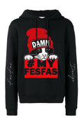 FesFas red cap cat-print Hoodie | Black | Men