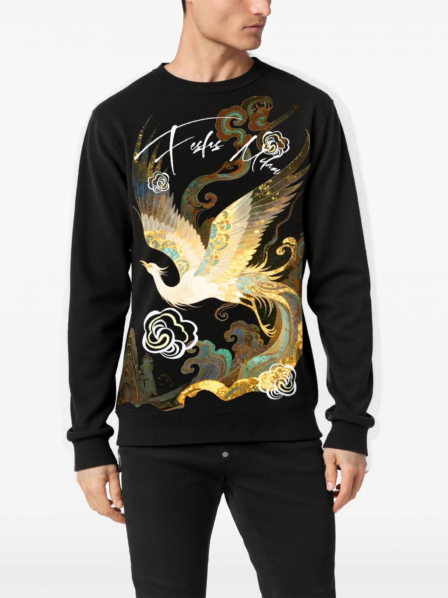 FesFas phoenix-print Sweatshirt | Black | Men