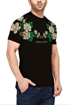 FesFas flowers-print | Áo Thun | Nam | Màu Đen