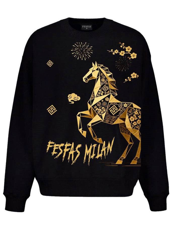 FesFas horse-print Sweatshirt | Black | Men