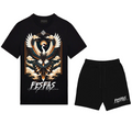 FesFas phoenix-print | Bộ T-Shirt | Nam | Màu Đen