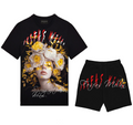 FesFas flower goddess-print | Bộ T-Shirt | Nam | Màu Đen