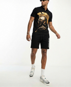 FesFas sparta-print | Bộ Polo | Nam | Màu Đen