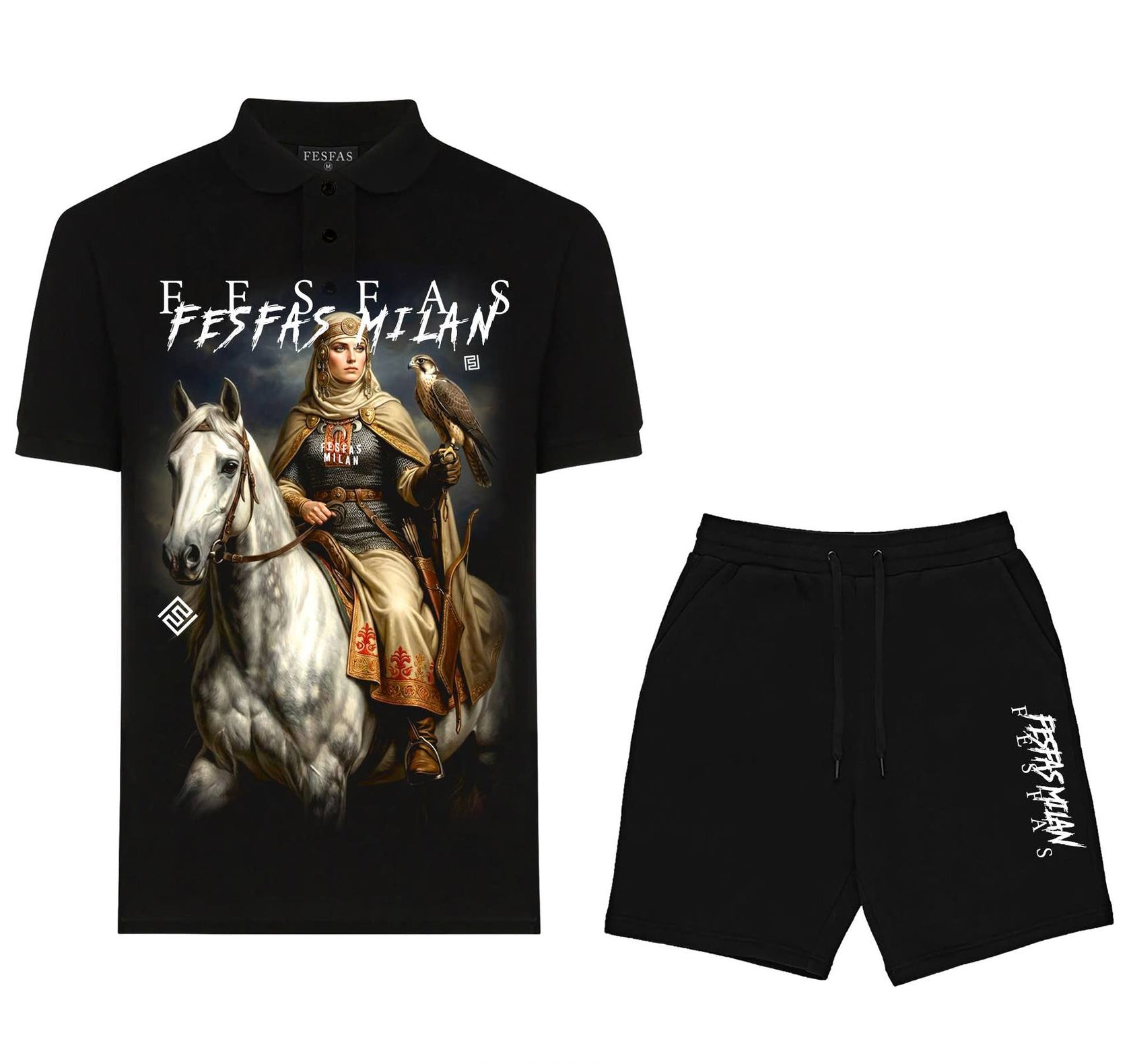 FesFas royal huntress-print | Bộ Polo | Nam | Màu Đen