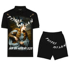 FesFas woman assassin-print | Bộ Polo | Nam | Màu Đen