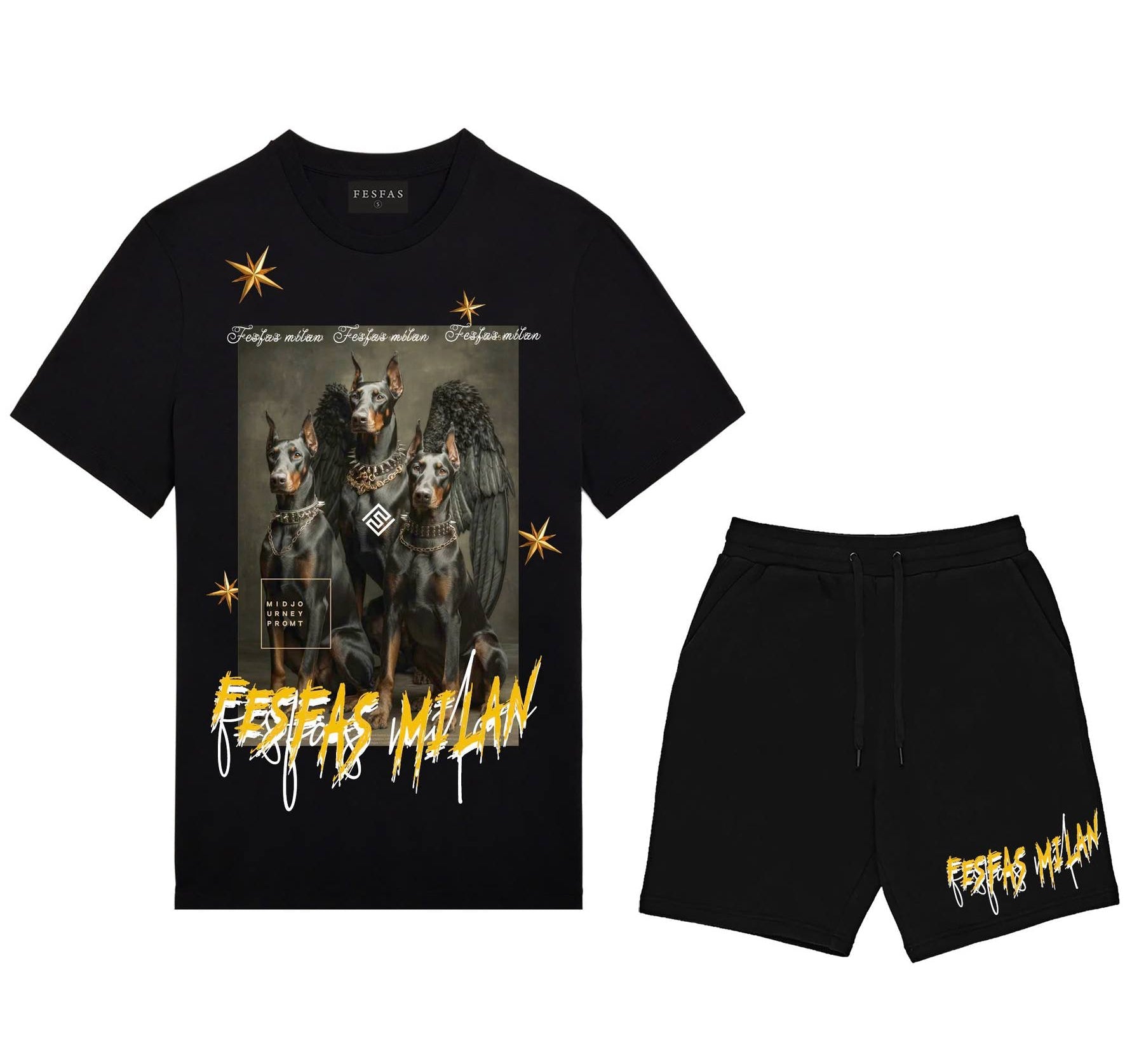FesFas survival battles-print | Bộ T-Shirt | Nam | Màu Đen